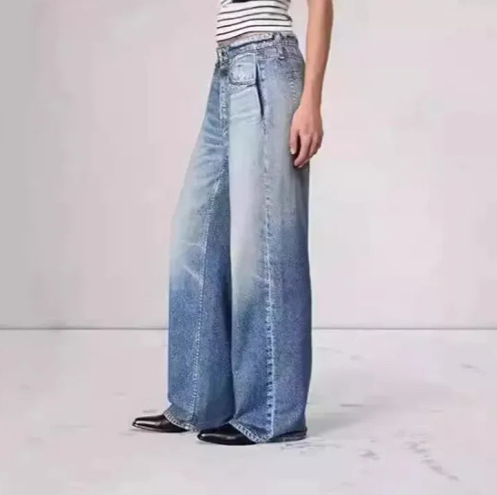 Retro Ease Wide-Leg Jeans